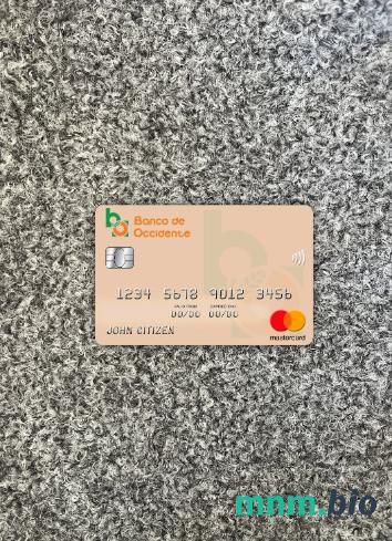 Honduras Banco de Occidente wygląd zdjęcia mastercard skan PSD + zdjęcie